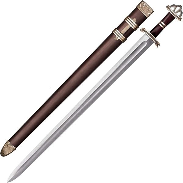 Cold Steel Damascus Viking Sword 30" Black, Silver