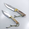 2 Pieces Stag Antler Hunting Knife Set, Custom Engraved Gift For Men, Gift For Hunters - Image 2