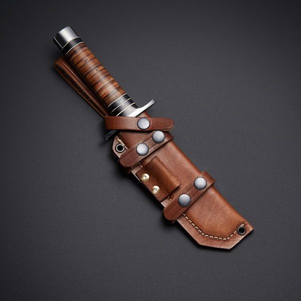 BOWIE knife Damascus STEEL hunting knife handmade bowie knife camping bowie knife gift for him - Image 2