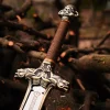 PERSONLISED Hand forged Conan the barbarian Engraved Sword, Sword with sheath, Best wedding Gift, gift for father - Image 3
