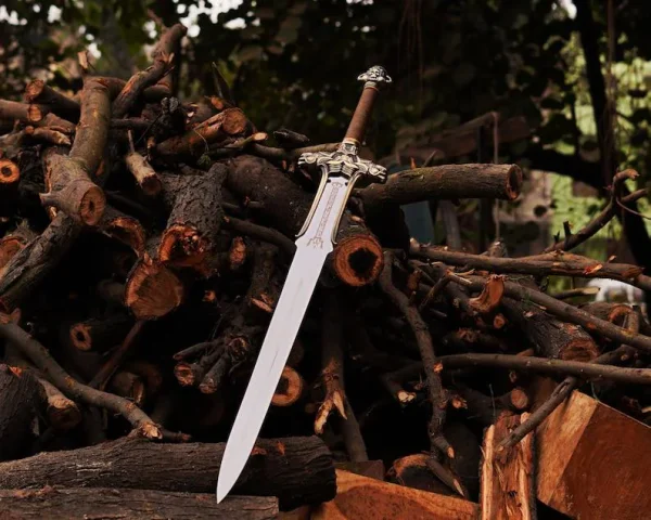 PERSONLISED Hand forged Conan the barbarian Engraved Sword, Sword with sheath, Best wedding Gift, gift for father - Image 2