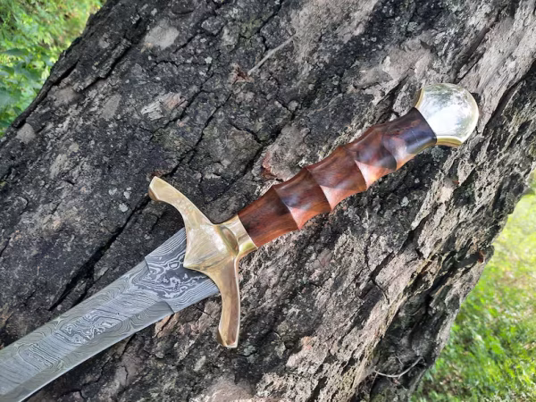 Elegant damascus master sword - Roman short viking sword - wedding & birthday gifts - Image 2