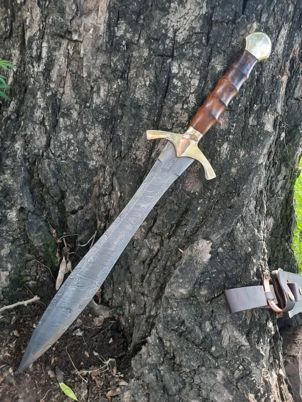 Elegant damascus master sword - Roman short viking sword - wedding & birthday gifts