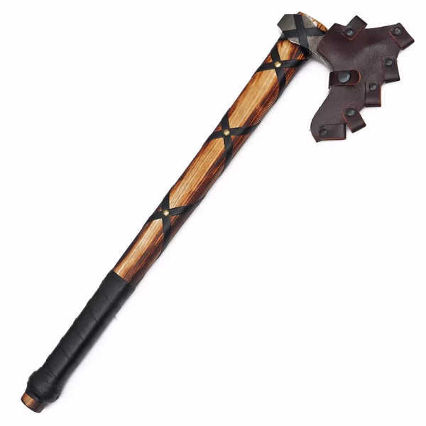 Pair of Ragnar Lothbrok Viking Axes Hand-Forged High Carbon Steel Norse Bearded Axes Handcrafted Ash Wood Handles Best Viking Gifts for Men - Image 2
