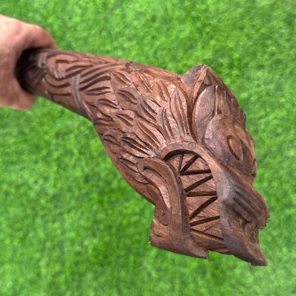 Viking Warrior Axe Viking-Inspired Wolf Head Bearded Viking Axe Unique Norse Gifts with Engraving, Norse Carbon Steel Viking - Image 2