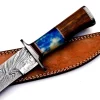 Damascus Steel Bushcraft Machete Knife With Sheath for Hunting knife - Image 2