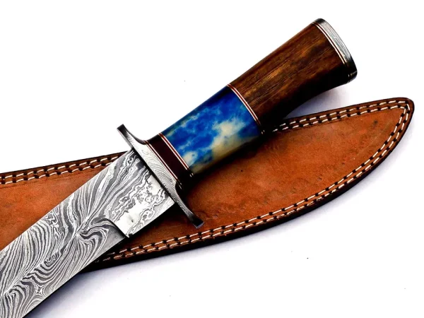 Damascus Steel Bushcraft Machete Knife With Sheath for Hunting knife - Image 2