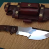Handmade tracker knife | Custom handmade D2 steel tracker hunting knife With Sheath | high polish Gerber Gear - Image 2