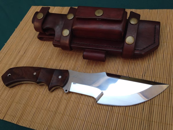 Handmade tracker knife | Custom handmade D2 steel tracker hunting knife With Sheath | high polish Gerber Gear - Image 2