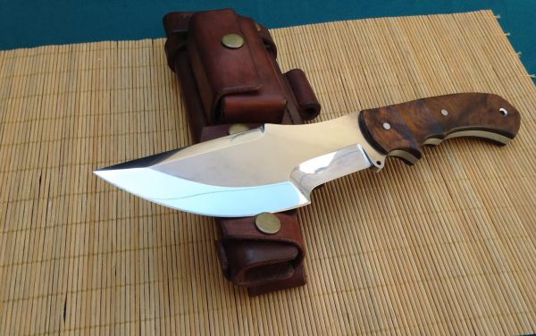 Handmade tracker knife | Custom handmade D2 steel tracker hunting knife With Sheath | high polish Gerber Gear