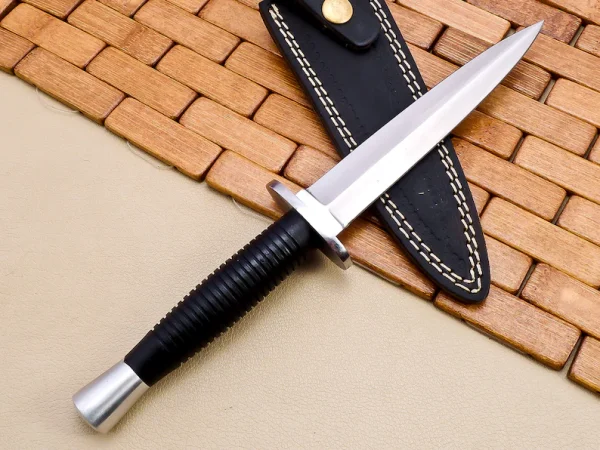 Hand Forged D2 Steel Fairbairn Sykes Dagger Exquisite Handle Leather Sheath Exceptional Hunting Knife - Image 2