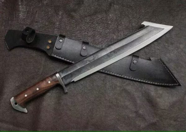 Hand-Forged Machete Knife Camping Knife Full Tang Knife Hunting Blade