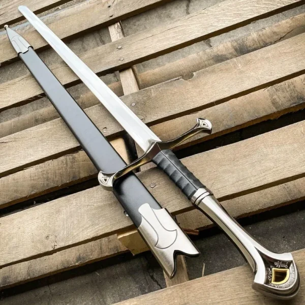 Custom Handmade Crusader Sword with Scabbard Medieval Knight Arming Sword